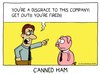 Cartoon: canned ham (small) by sardonic salad tagged pig,cartoon,comic,sardonic,salad