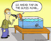 Cartoon: fish stands his ground (small) by sardonic salad tagged fish cartoon comic sardonic salad