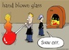 Cartoon: glass blowing (small) by sardonic salad tagged glass,blowing,cartoon,show,off,venus,de,milo