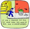 Cartoon: stalemate (small) by sardonic salad tagged trash,garbage,man,sardonic,salad,oscar