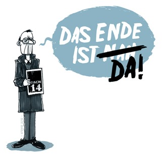Cartoon: Das Ende ist .... DA?! (medium) by stewie tagged ende,end