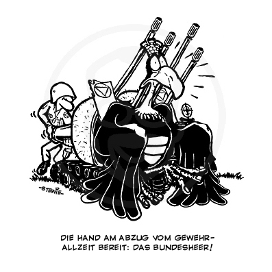 Cartoon: in the army (medium) by stewie tagged österreich,bundeswehr,bundesheer,heer,austria,army