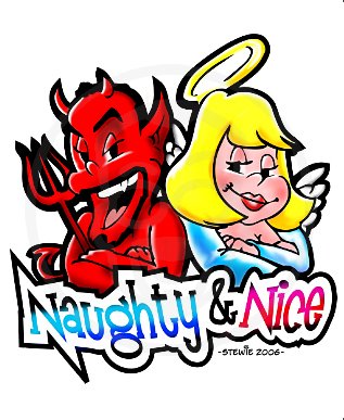 Cartoon: Naughty and Nice (medium) by stewie tagged nice,and,naughty