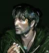 Cartoon: Mads Mikkelsen (small) by Laurie Mouret tagged oekaki,mads,mikkelsen,