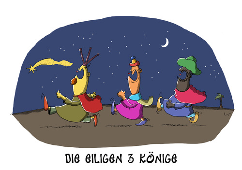 Cartoon: 3 Könige (medium) by SCHÖN BLÖD tagged thomas,luft,cartoon,lustig,könige,heilig,eilig,weihnachten,mond,sterne,heilige,nacht,thomas,luft,cartoon,lustig,könige,heilig,eilig,weihnachten,mond,sterne,heilige,nacht