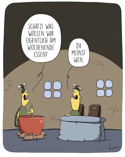 Cartoon: Essen (medium) by SCHÖN BLÖD tagged essen,kessel,kochen,kannibalen,essen,kessel,kochen,kannibalen