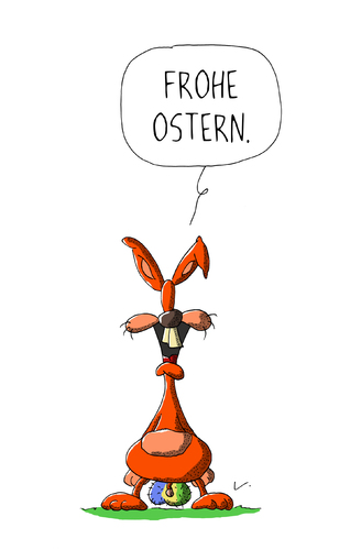 Cartoon: Frohe Ostern (medium) by SCHÖN BLÖD tagged thomas,luft,cartoon,lustig,hase,osterhase,ostern,feiertag,eier,bunt,ohren,zähne,thomas,luft,cartoon,lustig,hase,osterhase,ostern,feiertag,eier,bunt,ohren,zähne