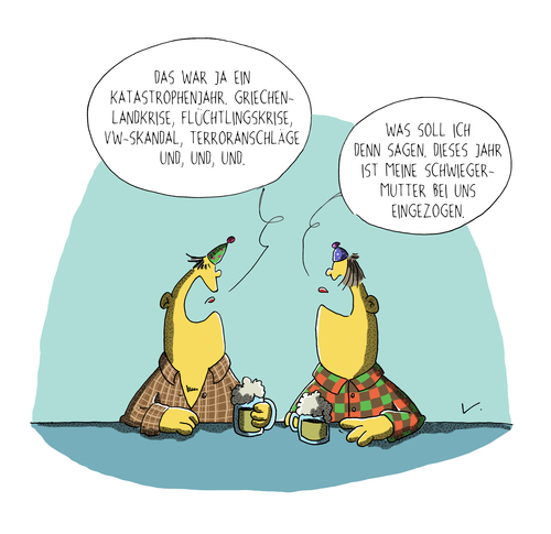 Cartoon: Katastrophenjahr (medium) by SCHÖN BLÖD tagged cartoon,luft,thomas,lustig,jahresrückblick,2015,jahr,katastrophe,katastrophenjahr,männer,silvester,jahresabschluss,jahresausklang,thomas,luft,cartoon,lustig,jahresrückblick,2015,jahr,katastrophe,katastrophenjahr,männer,silvester,jahresabschluss,jahresausklang