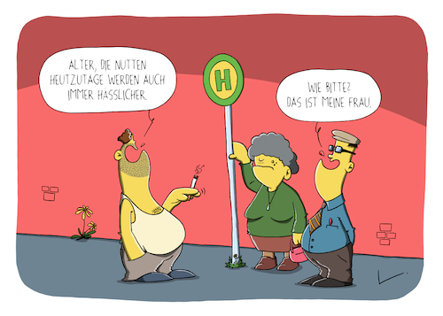 Cartoon: Nutten (medium) by SCHÖN BLÖD tagged thomas,luft,cartoon,lustig,nutte,nutten,prostituierte,mann,frau,bushaltestelle,irrtum,thomas,luft,cartoon,lustig,nutte,nutten,prostituierte,mann,frau,bushaltestelle,irrtum