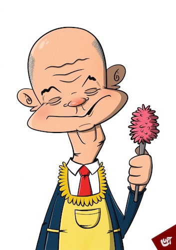 Cartoon: Olaf Scholz Haushalt (medium) by SCHÖN BLÖD tagged olaf,scholz,haushalt,politik,spd,bundeskanzler,schürze,olaf,scholz,haushalt,politik,spd,bundeskanzler,schürze