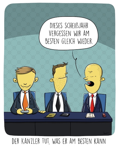 Cartoon: Scheißjahr (medium) by SCHÖN BLÖD tagged thomas,luft,cartoonalarm,olaf,scholz,bundeskanzler,spd,vergessen,scheißjahr,jahr,jahreswechsel,neues,christian,lindner,robert,habeck,fdp,grüne,bundestag,thomas,luft,cartoonalarm,olaf,scholz,bundeskanzler,spd,vergessen,scheißjahr,jahr,jahreswechsel,neues,christian,lindner,robert,habeck,fdp,grüne,bundestag