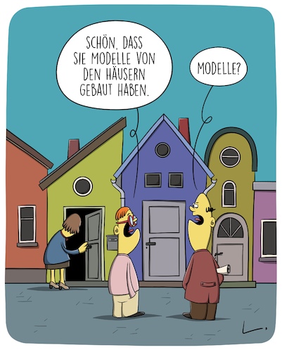 Cartoon: Tiny Häuser (medium) by SCHÖN BLÖD tagged tiny,haus,klein,winzig,tiny,haus,klein,winzig