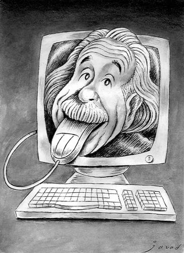Cartoon: Einstein tongue (medium) by javad alizadeh tagged einstein,tongue,