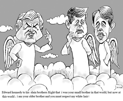 Cartoon: Fate of kennedy brothers ... (medium) by javad alizadeh tagged john,robert,ted,kennedy