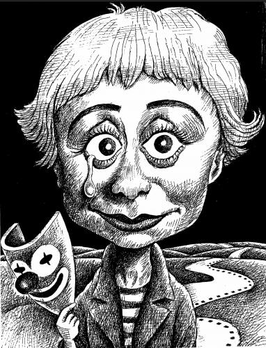 Cartoon: La strada (medium) by javad alizadeh tagged masina,la,strada,movie,film,