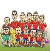 Cartoon: Spain the2010 world cup champion (small) by javad alizadeh tagged spain,champion,2010,world,cup