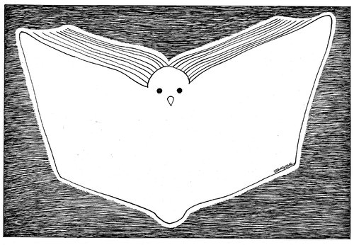 Cartoon: Book (medium) by ercan baysal tagged bar,logo,kitap,fly,flight,exlibris,culture,pigeon,book