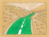Cartoon: Green Way (small) by ercan baysal tagged green,way,road,tree,forest,root,roots,cartoon,illustration,humour,satire,dream,daydream,vision,idea,picture,handmade,ercanbaysal,turkey,türkiye