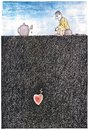 Cartoon: Heart and hope (small) by ercan baysal tagged hope,cartoons,heart,life,dream,water,man,black,ercanbaysal,philosophy,baysal