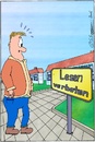 Cartoon: Schild lesen (small) by chaosartwork tagged schild,lesen,verboten,verbotsschild,widerspruch