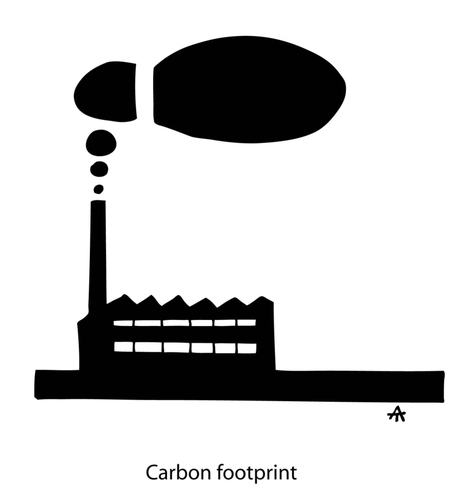 Cartoon: Carbon Footprint (medium) by Alexei Talimonov tagged industry,climate,change
