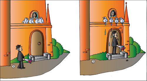 Cartoon: Castle (medium) by Alexei Talimonov tagged man,woman,love