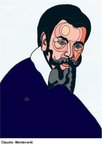 Cartoon: Claudio Monteverdi (medium) by Alexei Talimonov tagged composer,musician,music,claudio,monteverdi