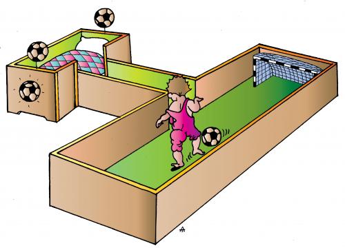 Cartoon: Football Fanatic (medium) by Alexei Talimonov tagged football,soccer,sports,