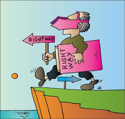 Cartoon: Right Way (medium) by Alexei Talimonov tagged ways