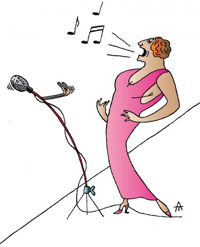 Cartoon: Singer (medium) by Alexei Talimonov tagged singer,song,music