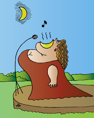 Cartoon: Singer (medium) by Alexei Talimonov tagged singer,music