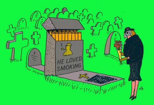 Cartoon: Smoking (medium) by Alexei Talimonov tagged smoking,cigarettes,health,diseases