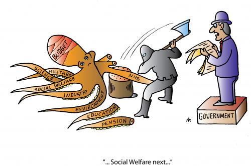 Cartoon: Social Welfare (medium) by Alexei Talimonov tagged social,welfare,financial,crisis,poverty