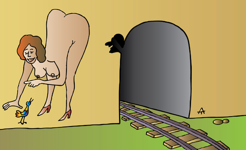 Cartoon: Tunnel (medium) by Alexei Talimonov tagged tunnel