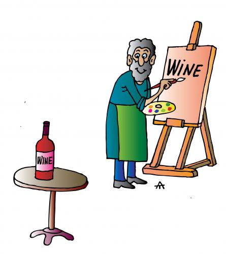 Cartoon: Wine (medium) by Alexei Talimonov tagged wine,aklcohol