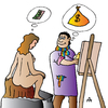 Cartoon: Artist and Model (small) by Alexei Talimonov tagged artist model