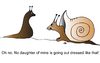 Cartoon: Daughter (small) by Alexei Talimonov tagged father,daughter,snails