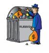 Cartoon: Dollar Rubbish (small) by Alexei Talimonov tagged bank financial crisis recession money