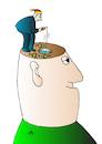 Cartoon: Fisher (small) by Alexei Talimonov tagged fisher,brain,thoughts