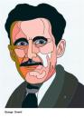 Cartoon: George Orwell (small) by Alexei Talimonov tagged author,literature,books,george,orwell