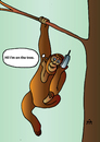 Cartoon: I am on the tree (small) by Alexei Talimonov tagged monkey