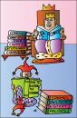 Cartoon: King and Clown (small) by Alexei Talimonov tagged king,clown,books,literature