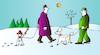 Cartoon: Man and Snowman (small) by Alexei Talimonov tagged man,snowman
