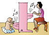 Cartoon: Music (small) by Alexei Talimonov tagged music,mom,baby