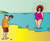 Cartoon: On The Beach (small) by Alexei Talimonov tagged beach,sea,ocean,swimming