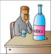 Cartoon: Vodka (small) by Alexei Talimonov tagged vodka,alcohol,drinking