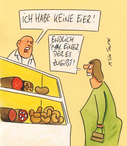 Cartoon: eier (medium) by Peter Thulke tagged eier,einkauf,eier,einkauf