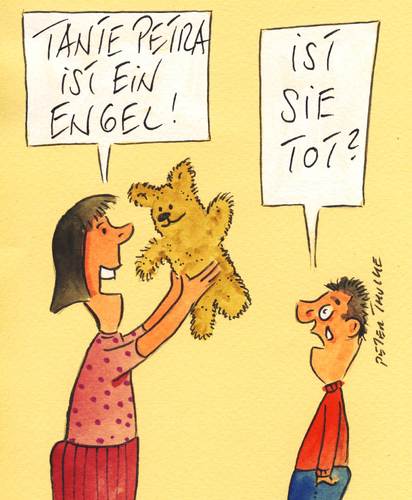 Cartoon: engel (medium) by Peter Thulke tagged familie,familie