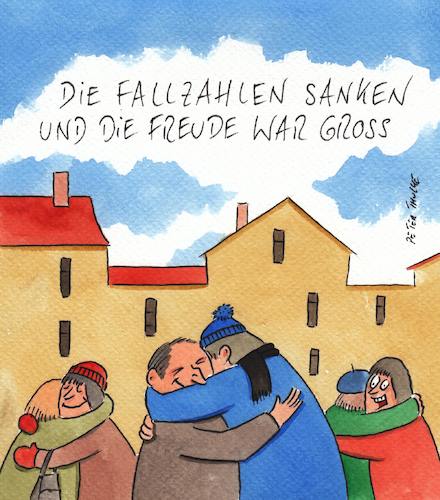 Cartoon: fallzahlen (medium) by Peter Thulke tagged corona,fallzahlen,corona,fallzahlen