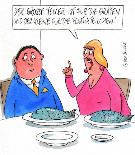Cartoon: fisch (medium) by Peter Thulke tagged fisch,plastik,meer,fisch,plastik,meer